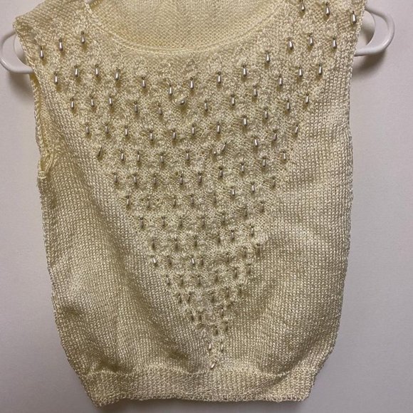 Hand knit beaded women's top - Picture 1 of 1